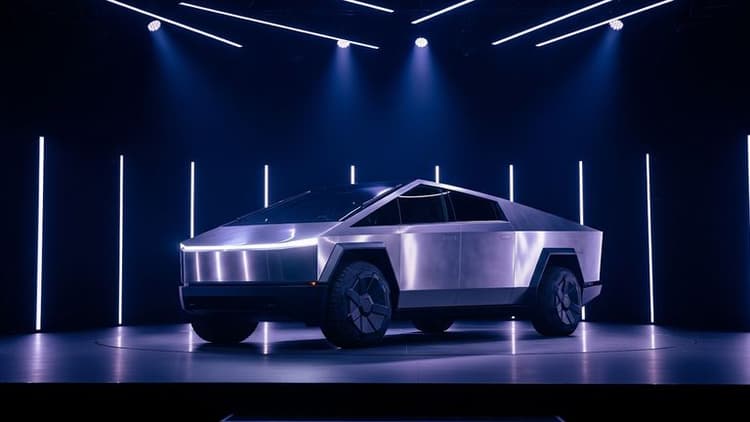 Cybertruck at its gigafactory