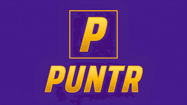 Logo featuring the word "PUNTR" in gold against a purple background