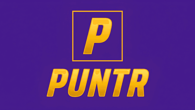 Logo featuring the word "PUNTR" in gold against a purple background
