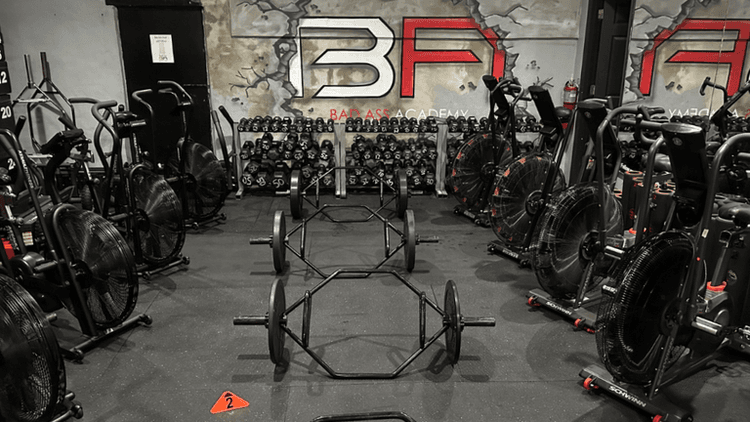 Bad Ass Academy gym in Brooklyn, showcasing a range of equipment for physical and mental transformation under Anthony Espo’s leadership.