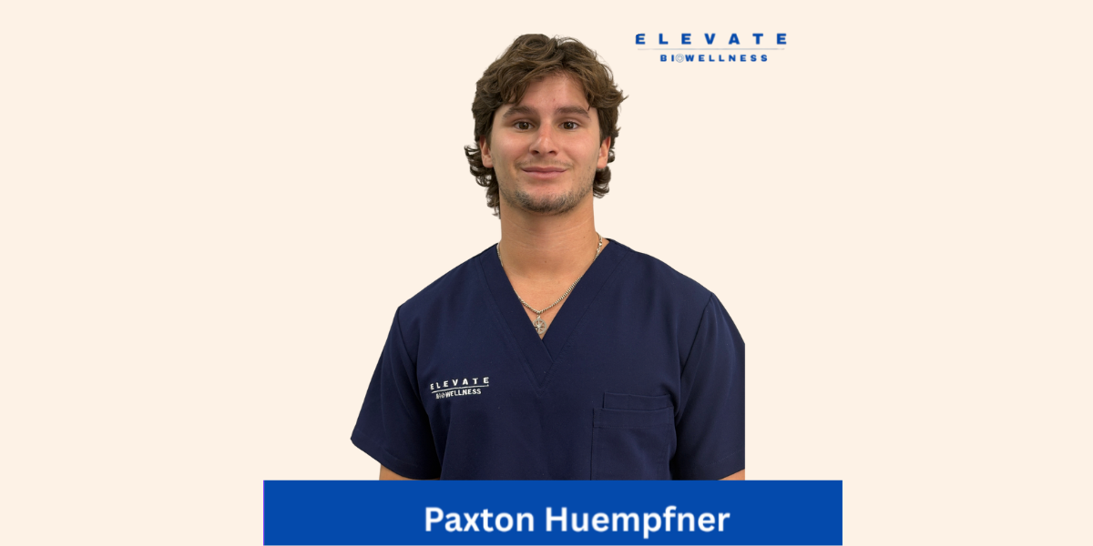 Paxton Huempfner, founder of Elevate BioWellness, offering holistic, personalized wellness services in Spring, Texas.
