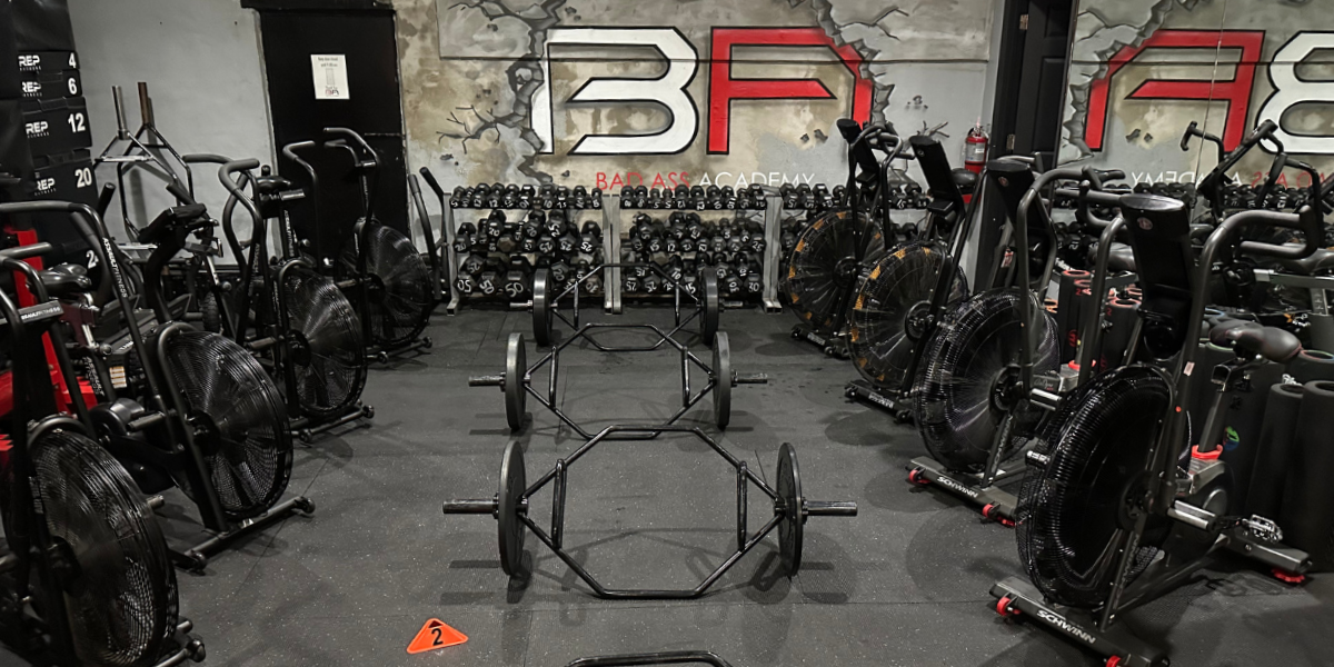 Bad Ass Academy gym in Brooklyn, showcasing a range of equipment for physical and mental transformation under Anthony Espo’s leadership.